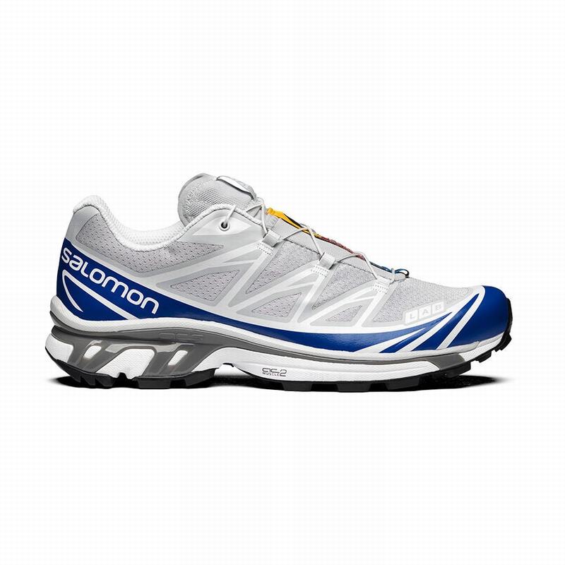 Salomon Singapore Mens Trail Running Shoes - XT-6 Blue/White | 48132-NUVR